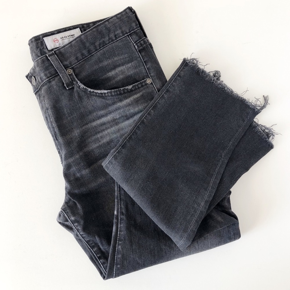 AG The Ex-Boyfriend Slouchy Slim Black Jeans Sz 30